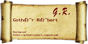 Gothár Róbert névjegykártya